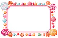 Candy border frame dessert food confectionery. AI generated Image by rawpixel.