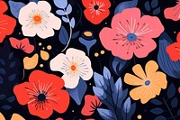 Dark flowers pattern petal plant. AI generated Image by rawpixel.
