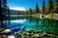 Lake photo wilderness landscape outdoors. AI generated Image by rawpixel.