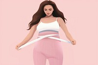 A woman waist wrapped by a measuring tape adult undergarment measurements. AI generated Image by rawpixel.