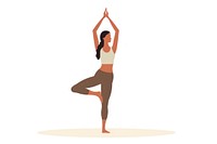 A woman doing yoga exercise sports adult. AI generated Image by rawpixel.