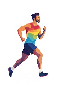 A male runner running jogging shorts. AI generated Image by rawpixel.