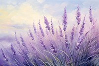 Painting of lavender border backgrounds outdoors blossom. AI generated Image by rawpixel.