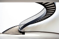 A staircase architecture handrail building. 