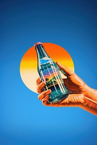 A hand holding a beer bottle adult advertisement refreshment. AI generated Image by rawpixel.