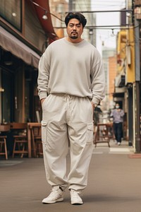Young asian man standing street adult. AI generated Image by rawpixel.