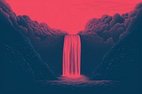 Waterfall outdoors nature landscape. AI generated Image by rawpixel.