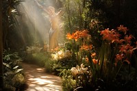 Garden outdoors woodland nature. AI generated Image by rawpixel.