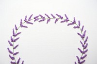 Upper frame border with little lavender necklace jewelry pattern. AI generated Image by rawpixel.