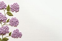 Upper frame border with little hydrangea pattern embroidery flower. AI generated Image by rawpixel.
