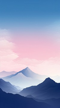Beautiful mountain and sky wallpaper landscape outdoors nature. AI generated Image by rawpixel.