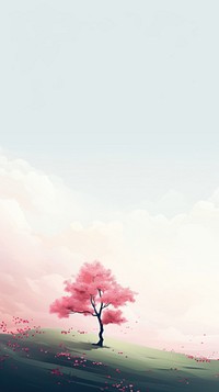 Beautiful nature wallpaper outdoors blossom flower. AI generated Image by rawpixel.