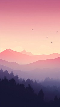Beautiful nature wallpaper landscape mountain outdoors. AI generated Image by rawpixel.