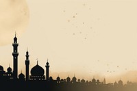 Mosque architecture building moon. AI generated Image by rawpixel.
