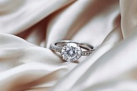 Diamond ring silver gemstone jewelry. AI generated Image by rawpixel.