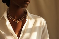Pearl necklace jewelry adult woman. AI generated Image by rawpixel.