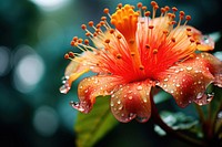 Tropical flower blossom pollen. AI generated Image by rawpixel.