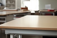 School desk furniture plywood. AI generated Image by rawpixel.