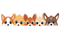 Dogs cartoon animal mammal. AI generated Image by rawpixel.
