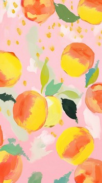 Peaches abstract painting fruit. AI generated Image by rawpixel.