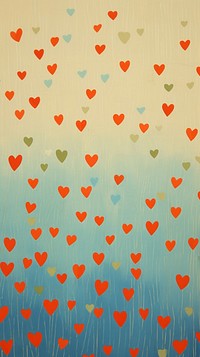 Beautiful hearts wallpaper painting pattern petal. AI generated Image by rawpixel.