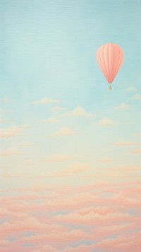 Sky with hot air balloon wallpaper aircraft outdoors nature. AI generated Image by rawpixel.