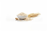 Oat flakes food bowl ingredient. AI generated Image by rawpixel.