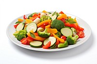 Mix vegetables on plate food meal dish. AI generated Image by rawpixel.