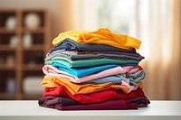 A Stack of colorful clothes laundry variation abundance. AI generated Image by rawpixel.