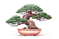 Japanese vintage bonsai plant tree white background. AI generated Image by rawpixel.