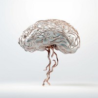 Brain white background accessories accessory. AI generated Image by rawpixel.