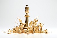 Queen chess gold game white background. AI generated Image by rawpixel.