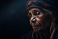 A black elder woman photography portrait adult. AI generated Image by rawpixel.
