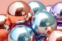 Glossy metalic balls with dluid backgrounds sphere celebration. AI generated Image by rawpixel.