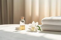 Spa amenities flower relaxation fragility. AI generated Image by rawpixel.