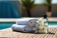 Spa amenities towel refreshment relaxation. AI generated Image by rawpixel.