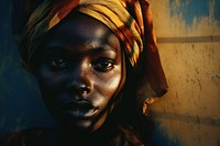 An african woman photography portrait homelessness. 