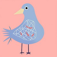 Bird cartoon drawing animal. AI generated Image by rawpixel.