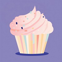 Cupcake dessert cartoon icing. AI generated Image by rawpixel.