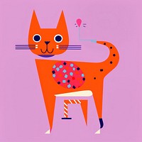 Cat art cartoon animal. AI generated Image by rawpixel.