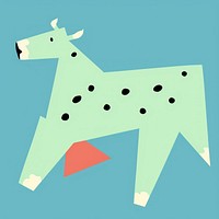 Cow art cartoon mammal. AI generated Image by rawpixel.