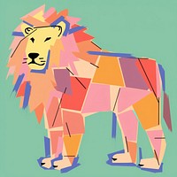 Lion art cartoon drawing. AI generated Image by rawpixel.