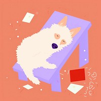 Sleep dog cartoon animal mammal. AI generated Image by rawpixel.