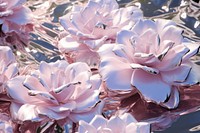 Chrome flowers backgrounds outdoors blossom. AI generated Image by rawpixel.