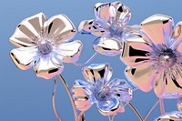 Chrome flowers petal plant inflorescence. AI generated Image by rawpixel.