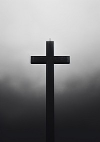 A jesus cross outdoors symbol black. AI generated Image by rawpixel.