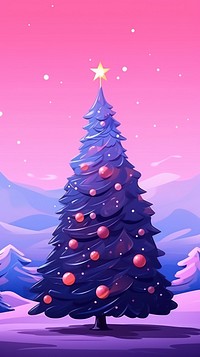 Christmas celebration plant tree illuminated. AI generated Image by rawpixel.