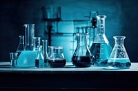 Lab science glass biotechnology biochemistry. AI generated Image by rawpixel.