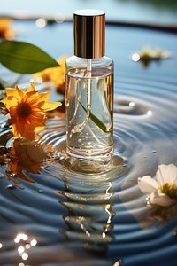 Skincare cosmetics perfume bottle. 