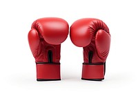 Boxing gloves white background competition aggression. AI generated Image by rawpixel.